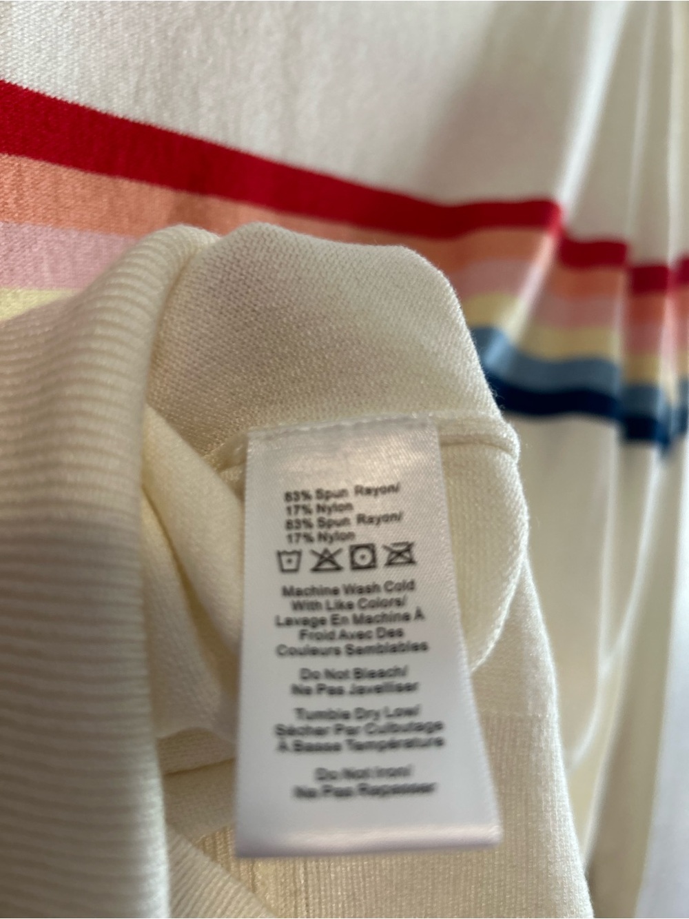 NWOT Spiritual Gangster x Madeleine Thompson Rainbow Stripe Knit Sweater - Picture 11 of 16